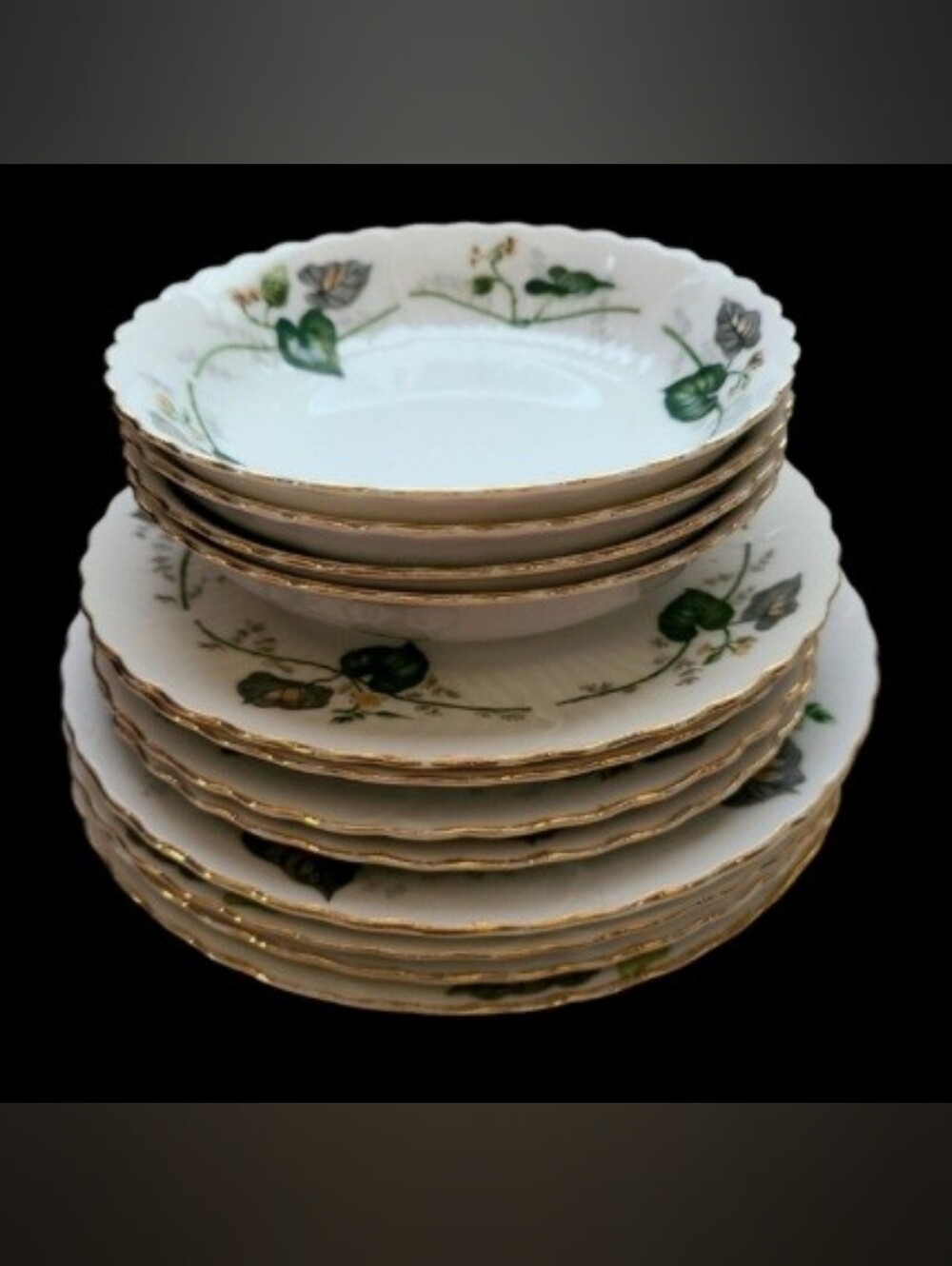 Granada Japan Victorian ChinaDessert Set For 4 - 12 pieces